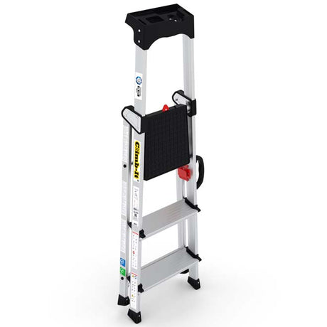 Climb It Professional Stepladder - 3 Tread Closed