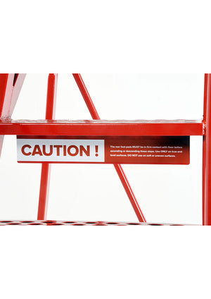 Redhill Quality Red Warehouse Step Safety Label