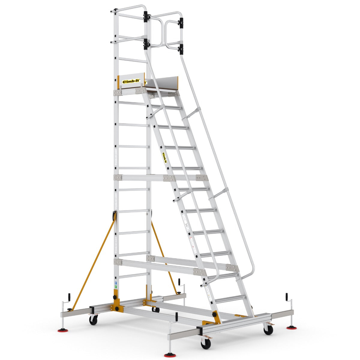 Climb It 3.0m Mobile Safety Step WIth Safety Gate | CAW512 – Ladderstore