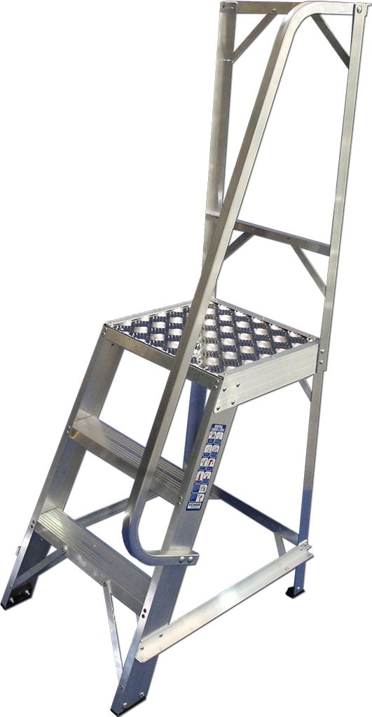Chase Single Sided Aluminium Machine Steps 3 Tread | CLSS3 – Ladderstore UK