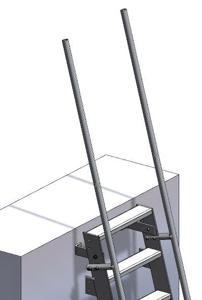 Double Extended Handrails For Companionway – Ladderstore