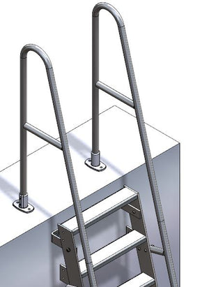 Companionway Ladder Extended Handrails With Return