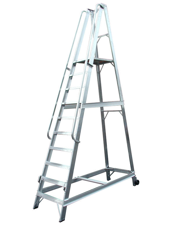 Chase Aluminium Warehouse Ladder With Large Platform 9 Tread | CWS9EH ...