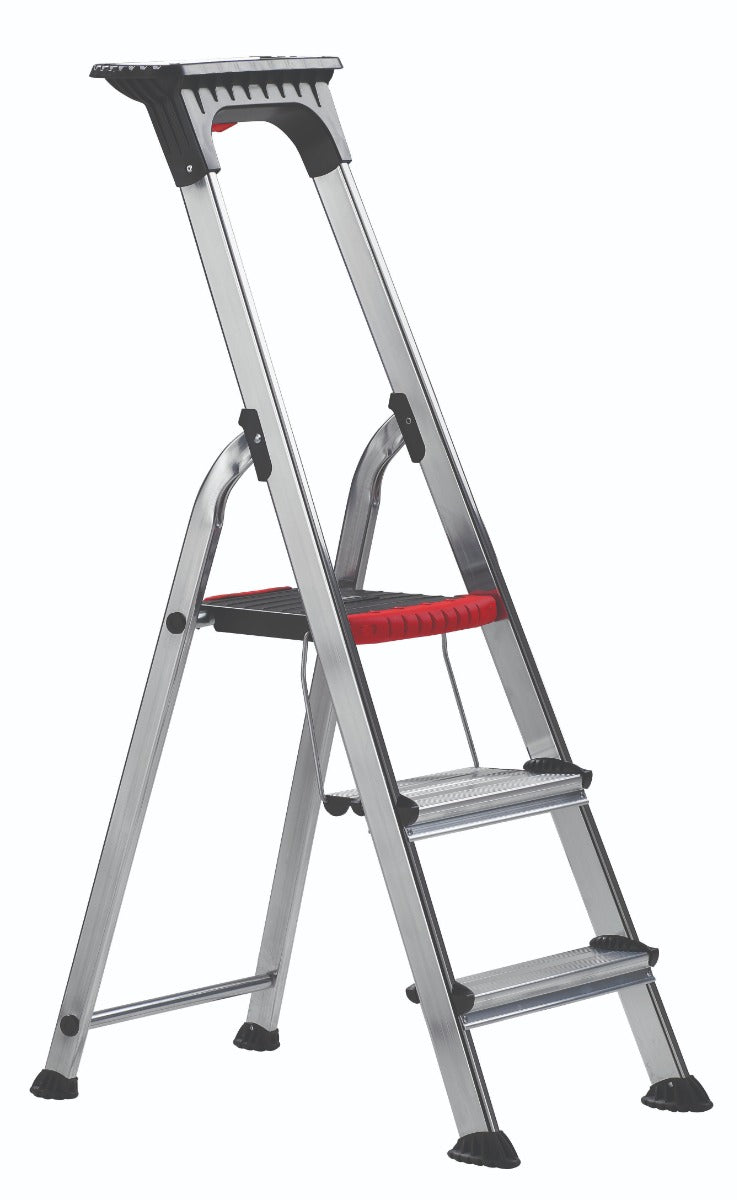 Double Decker Trade Platform Step Ladder - 3 Tread