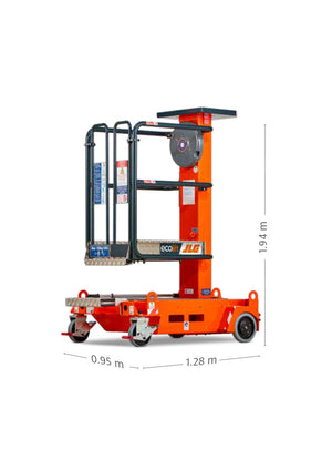 EcoLift WR Outdoor Non-Powered Access Platform Closed Dimensions