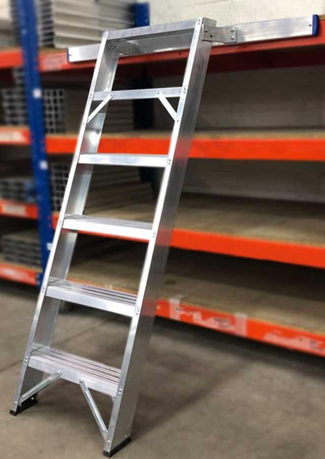 LFI Industrial Heavy Duty Aluminium Shelf Ladders