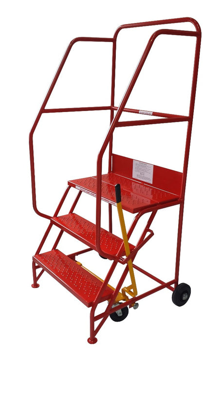 Klime-ezee Extra Wide Mobile Warehouse Step - 3 Tread