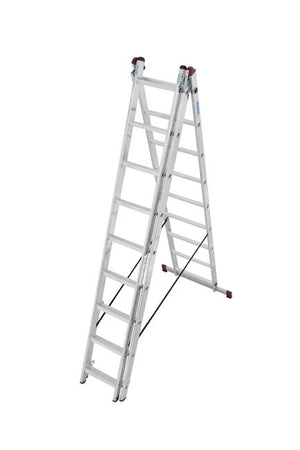 Krause Corda 5 Way Combination Ladder - 3 x 9 Rung - swing back step ladder
