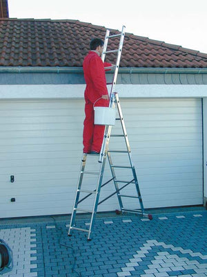 Krause Corda 5 Way Combination Ladder - 3 x 8 Rung - cleaning gutter