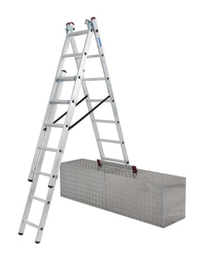 Krause Corda 5 Way Combination Ladder - 3 x 7 Rung - being used on a step