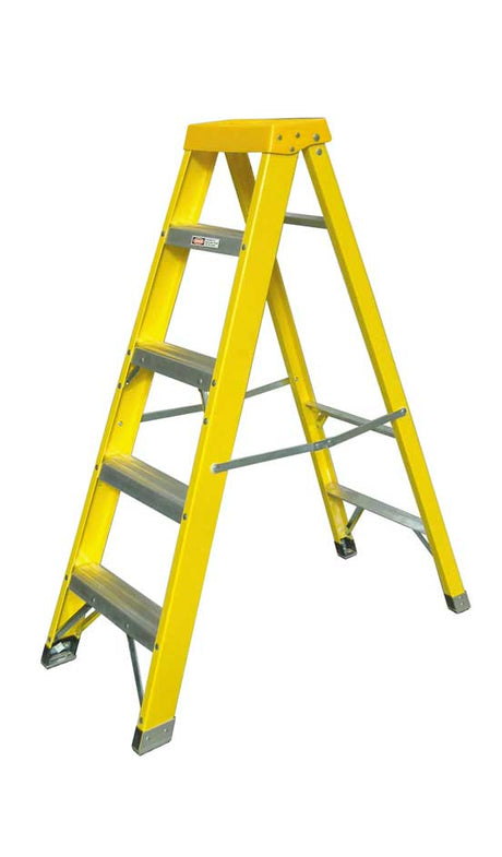 Zarges EN131 Professional GRP Swingback Step Ladders - 5 Tread