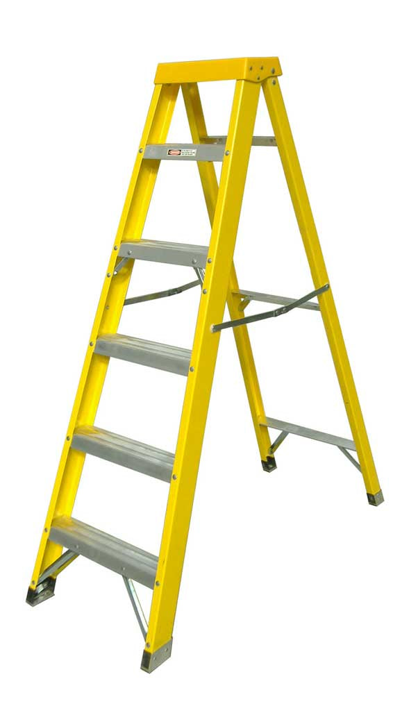 Zarges EN131 Professional GRP Swingback Step Ladders - 6 Tread