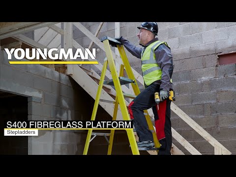 Youngman S400 Glass Fibre Platform Stepladders