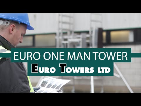 Euro Towers One Man Mobile Adjustable Aluminium Tower System - 4.1m