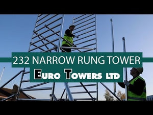 EuroTowers 232 Double Width Narrow Rung 3T Tower - 7.4 m