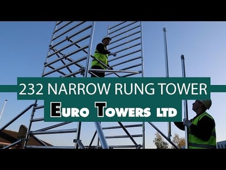 EuroTowers 232 Double Width Narrow Rung 3T Tower - 7.4 m