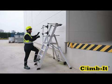 Climb-It EN131 Folding Steps With Enclosed Platform & Safety Gate