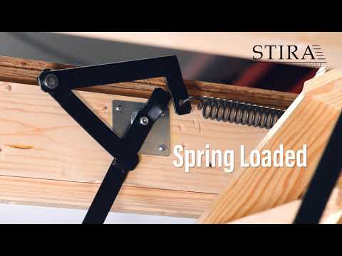 Original Stira Wooden Loft Ladder With Hatch - 2.895 m