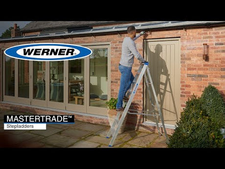 Werner EN131 Professional Builders Swingback Step Ladder - 12 Tread