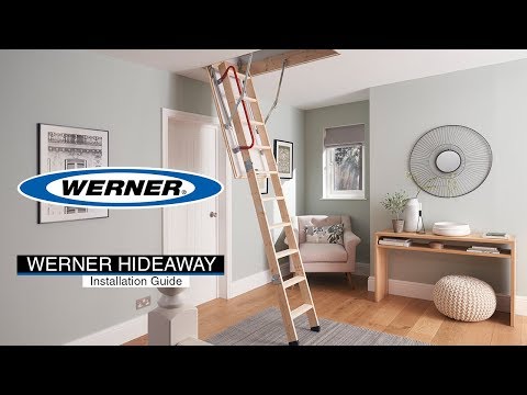 Werner 3 Section Hideaway Timber Loft Ladder