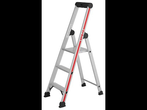 Hymer Anodised Platform Step Ladders With Tool Tray