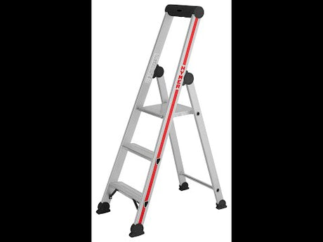 Hymer Anodised Platform Step Ladder With Tool Tray - 3 Tread
