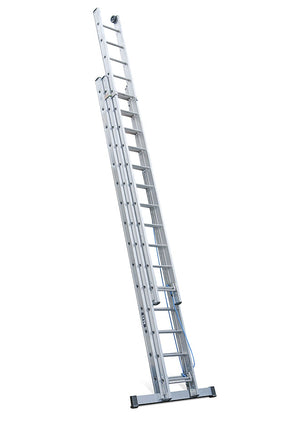 Lyte EN131 Professional 3 Section Rope Operated Extension Ladders extended NHT360