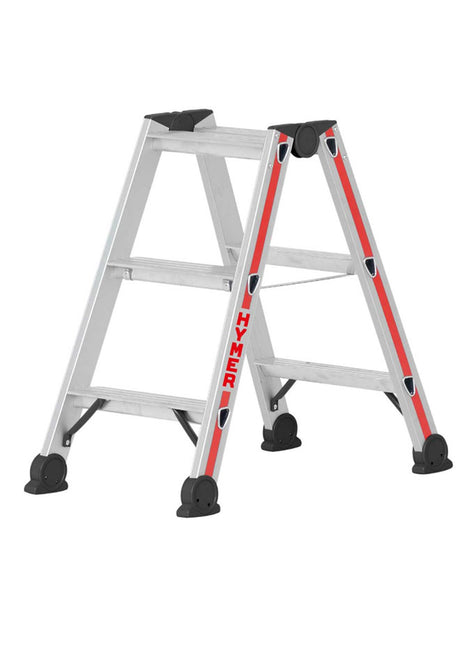 Hymer 4024 Double Sided Step Ladder - 3 Tread