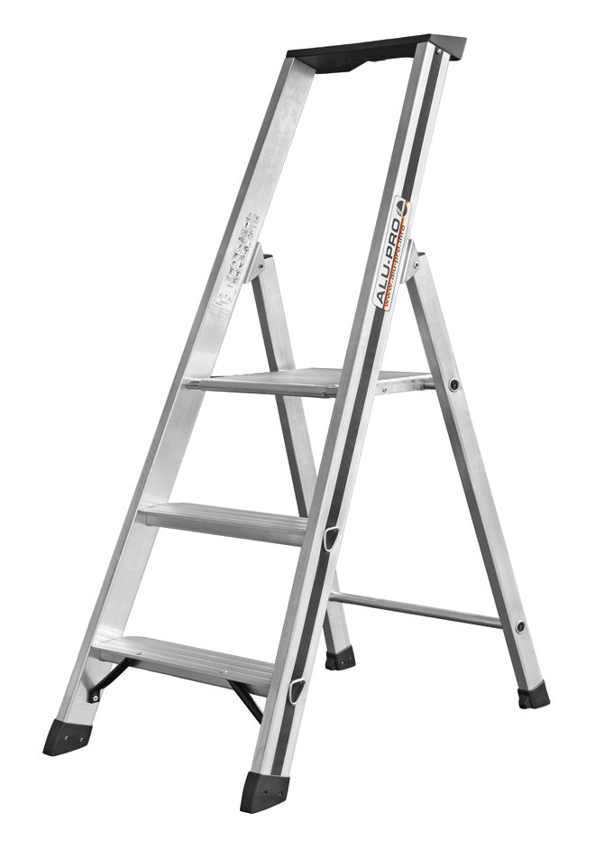 Hymer Aluminium Step Ladder With Tool Tray- 3 Tread