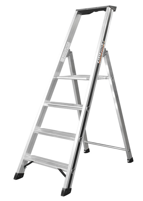 Hymer Aluminium Step Ladder With Tool Tray- 4 Tread