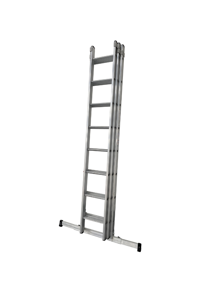 Dmax three section extension ladder extended bar