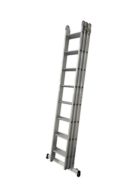 Dmax three section extension ladder closed bar