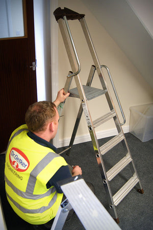Inspecting a step ladder on the Ladder Users & Inspectors Course