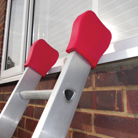 Ladder Pads Work Surface Protectors for Extension Ladders against window