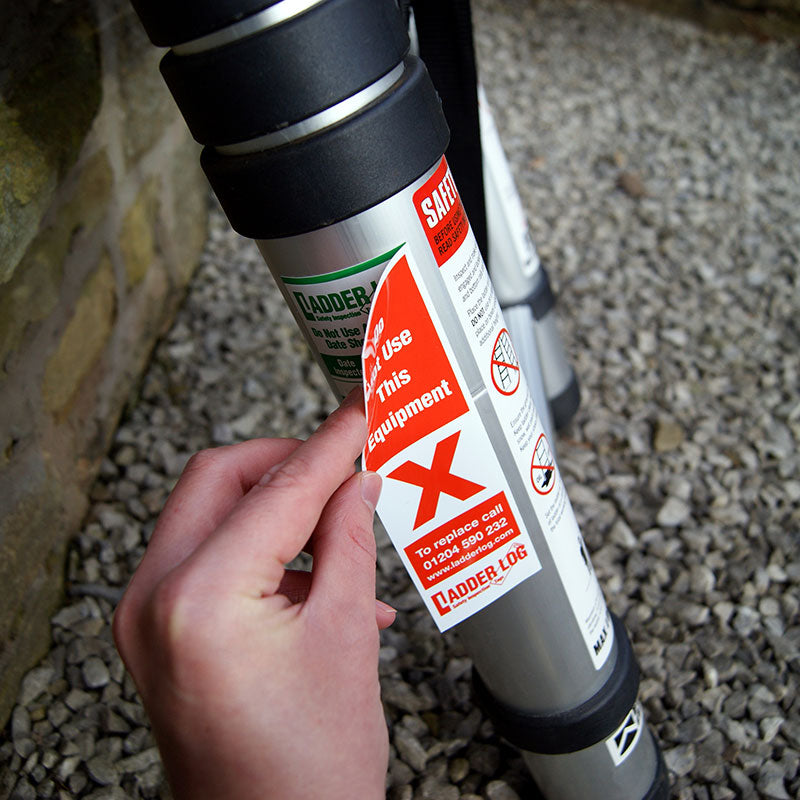 Self Adhesive Ladder Log Inspection Sticker - Red | Ladderstore ...