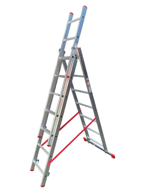 HoME Triple Section 9 Rung Combination Ladder 2.5m