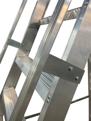 LFI PRo Aluminium Wide Platform Step With Handrail 