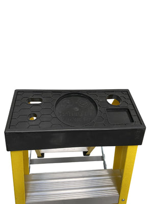 EN131 Professional GRP Swingback Stepladders tool tray