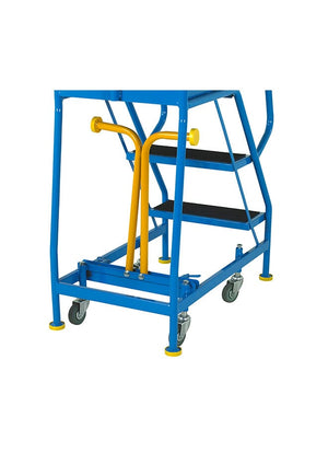 BS Approved Narrow Aisle Spring Loaded Warehouse Step Hinged Stabiliser Closed