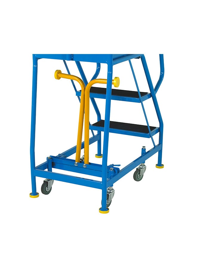 BS Approved Narrow Aisle Spring Loaded Warehouse Step Closed Stabiliser