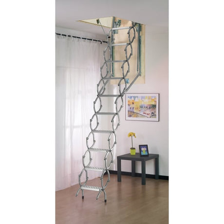 Dimes Pan Concertina Loft Ladder - 2.50m