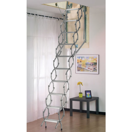 Pan Roof Opening Concertina Access Ladder - 2.75m
