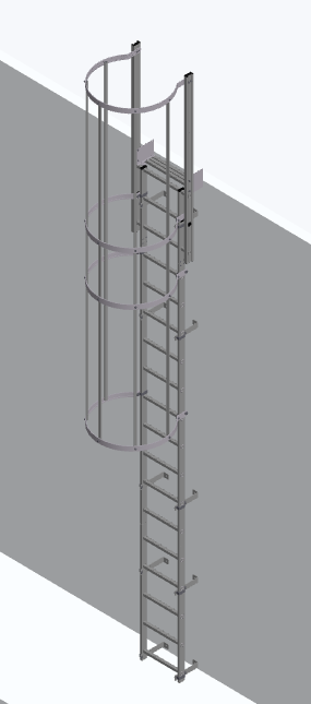 Hymer Fixed Vertical Ladders With Optional Walkthrough, Hoops & Crossover - Up to 2.8 m