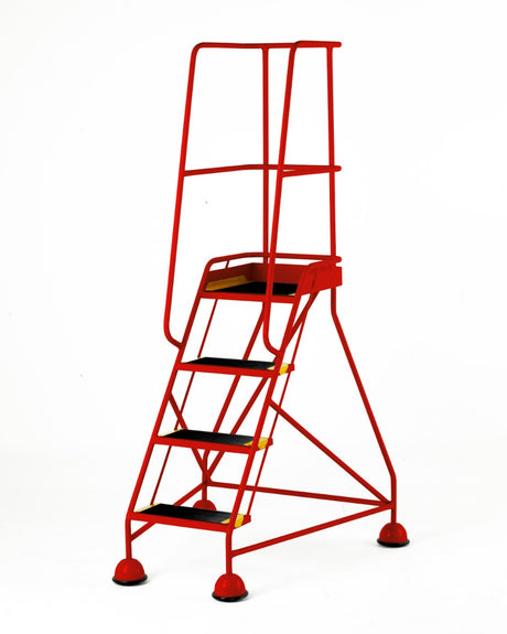 Steptek BS Approved Classic Warehouse Step - 4 Tread In Red