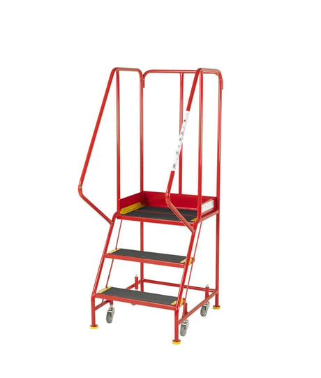 Premier BS Approved Warehouse Steps - 3 Tread - Rubber Treads