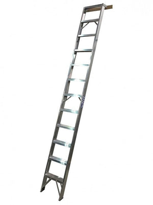 Aluminium Shelf Ladders With Spreader Bar - 9 Tread