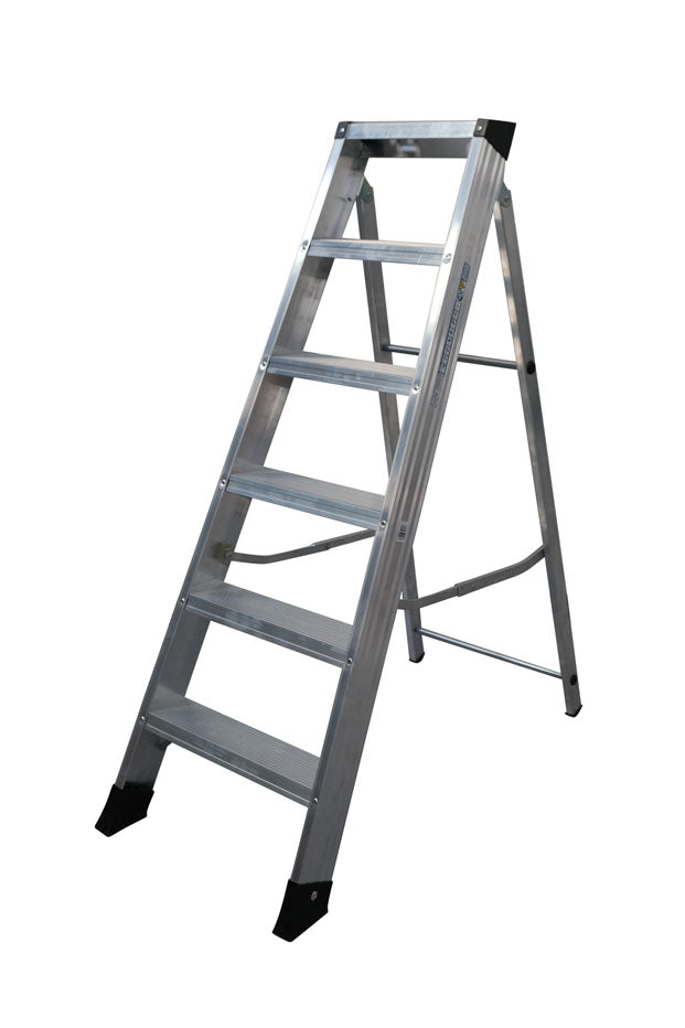 Murdoch Aluminium Swingback Step Ladders - 6 tread