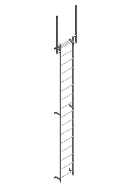 Steel Fixed Vertical Acesss Ladder With Walkthrough