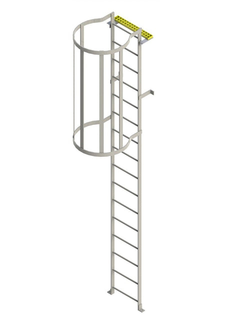 Steel Roof Hatch Access Ladder With Hoops