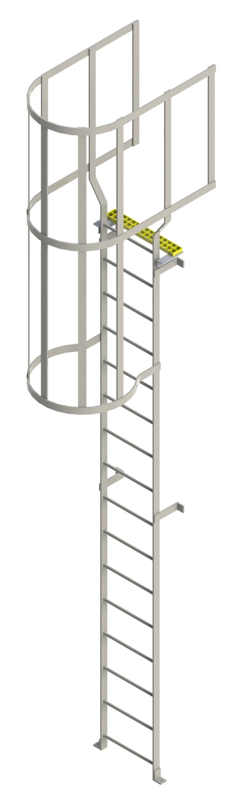 Steel Roof Access Ladder With Hoops